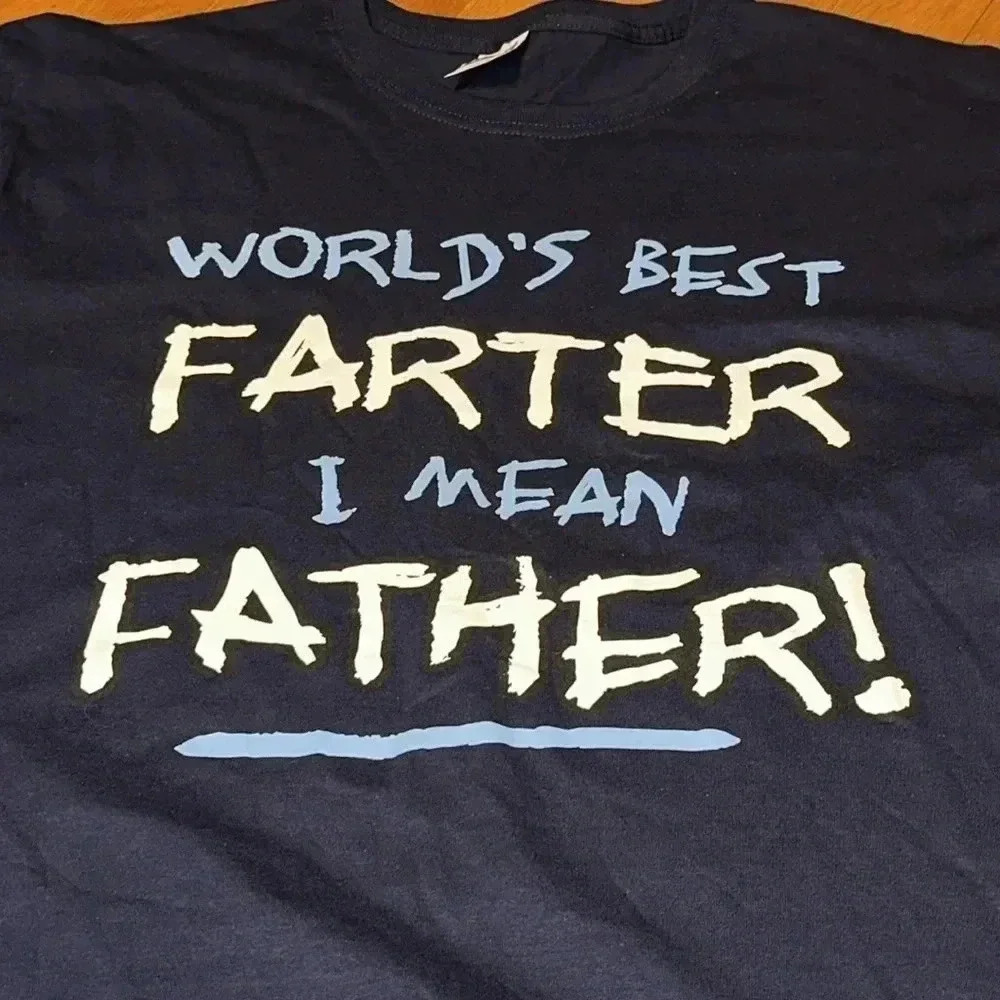 NWT #1 Dad/Gag Gift / Short Sleeve Navy LG T-Shirt / Father’s Day / Silly Gifts